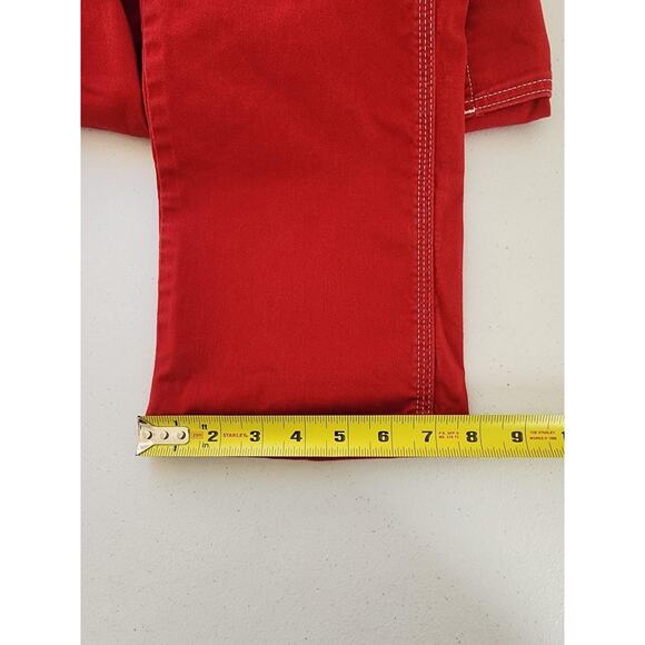 Dickies Pants Womens 29x30 Red Workwear Utility Hammer Loop Straight Rockabilly - Picture 13 of 16